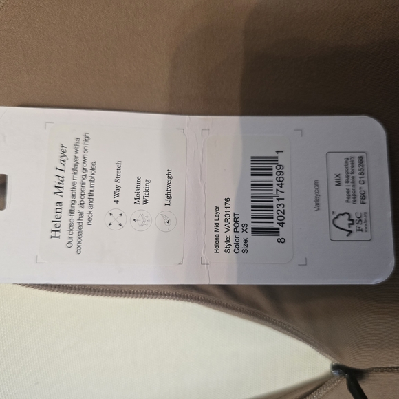 Varley Tan Fitted Top with Zipper - Picture 5 of 5